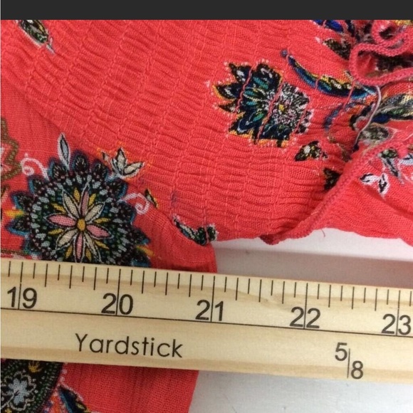 Anthropologie peasant smocked paisley blouse. P women’s size Large. Boho naif - Picture 5 of 9